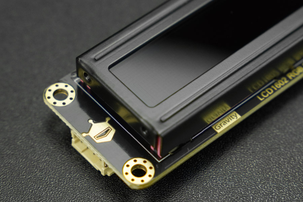 Arduino LCD, model I2C 16x2, med RGB Font Display, Black.