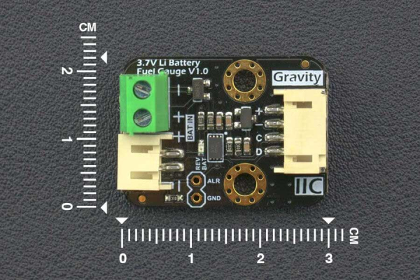 I2C 3.7V Li Battery Fuel Gauge, Accurate SOC, Low Power Alert