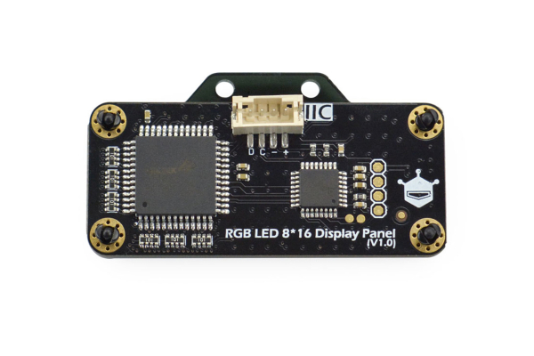 8x16 RGB LED-matrix I2C med 7 farver og scroll