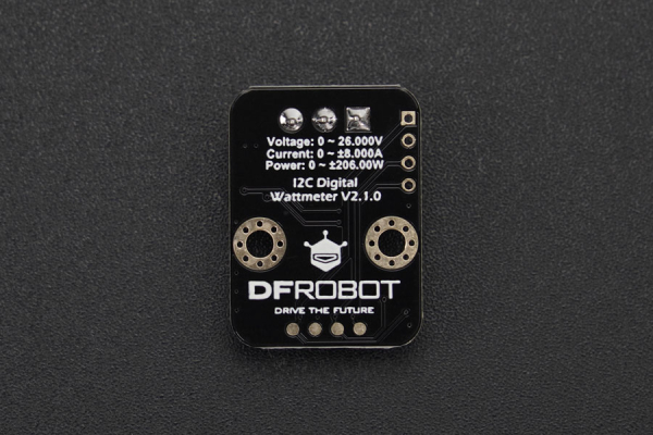 I2C Digital Wattmeter, High Precision, 26V 8A, 0.2% Error