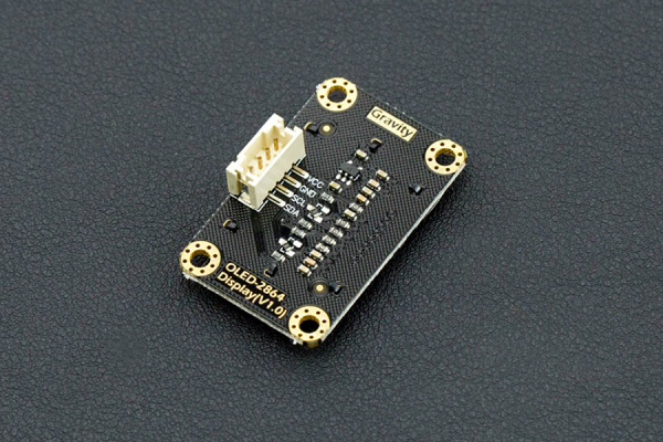 OLED-128x64 Display, I2C, Blue, Metal Bezel, Arduino Compatible