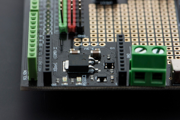 IO Sensor Shield Mega Due, 3 Xbee Slots, microSD, Prototyping Area