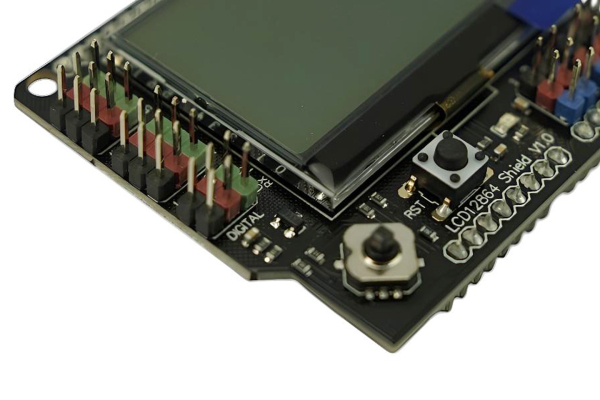 LCD-shield med stikforbindelser