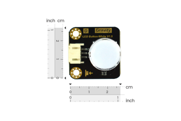 LED Button, White, 3.3-5V, Digital Output, Internal LED