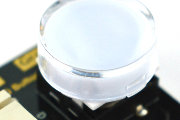 LED Button, White, 3.3-5V, Digital Output, Internal LED