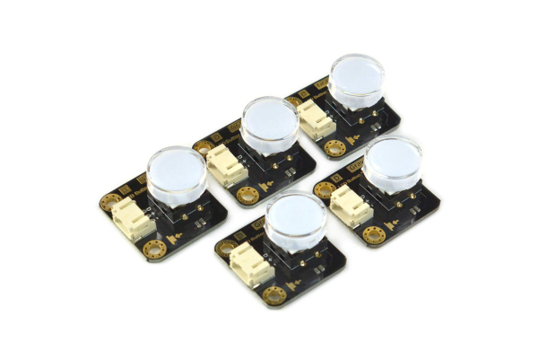 LED Button x 5 Pack, Multi-Color, Gravity Interface