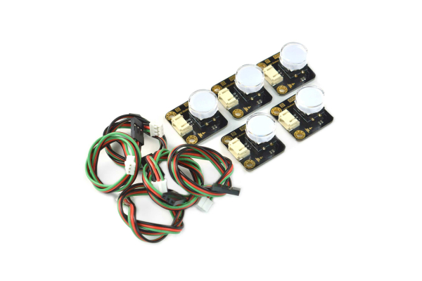 LED Button x 5 Pack, Multi-Color, Gravity Interface