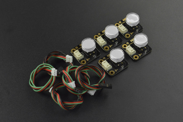 LED Button x 5 Pack, Multi-Color, Gravity Interface