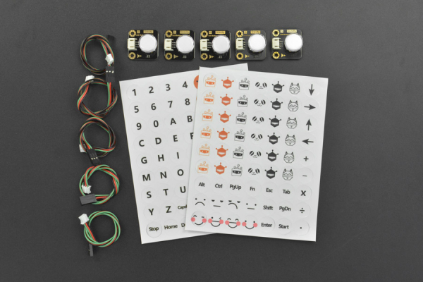 LED Button x 5 Pack, Multi-Color, Gravity Interface