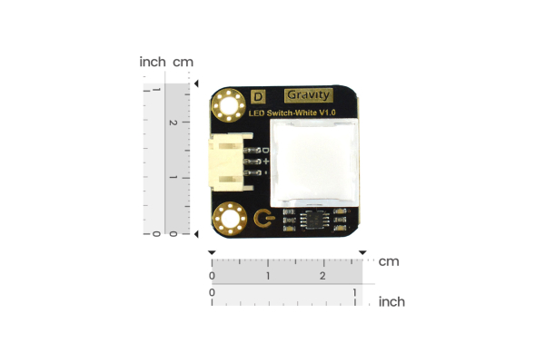 LED Switch, White, Self-Lock, 3.3-5V, Multi-Color