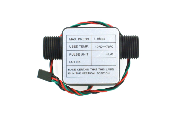 Liquid Flow Sensor G1/2, 3.5-24V, 30-1200L/H, NPN Pulse