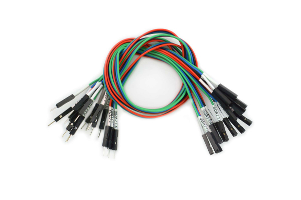 DuPont Line M/F with Tag, 30cm, 5 Pack, I2C/UART Labels