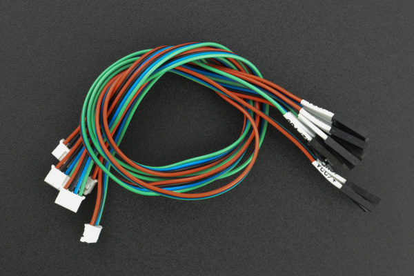 DuPont Line PH2.0-Female, Labeled I2C/UART, 30cm, 5 Pack