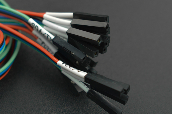 DuPont Line PH2.0-Female, Labeled I2C/UART, 30cm, 5 Pack