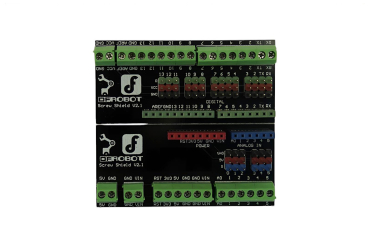 Screw Shield V2 for Arduino, I/O Terminals, 3-Pin Headers, Color Coded