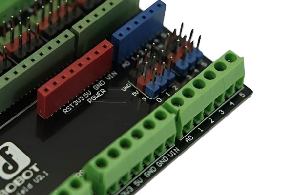 Screw Shield V2 for Arduino, I/O Terminals, 3-Pin Headers, Color Coded