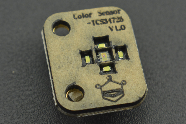 RGB Color Sensor TCS34725, High Sensitivity, IR Filter, 4 LEDs