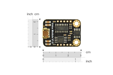 MP3 Voice Module UART, 8MB Flash, DF-Gravity, MP3/WAV Support