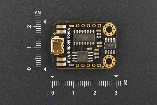 MP3 Voice Module UART, 8MB Flash, DF-Gravity, MP3/WAV Support