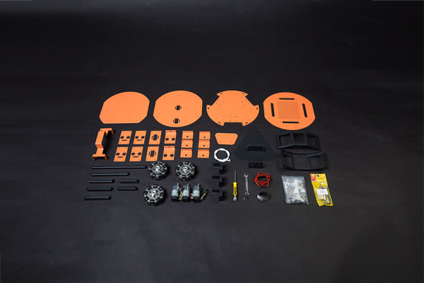 Mobile Robot Platform Kit HCR-A, Omni Wheels, Full Metal, 10kg Load