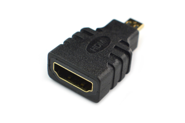 HDMI Adapter, Micro HDMI, 4K, Gold-Plated, Raspberry Pi 4B