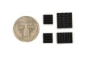 Heatsink Kit, Raspberry Pi 4B, Aluminum, Adhesive, Black