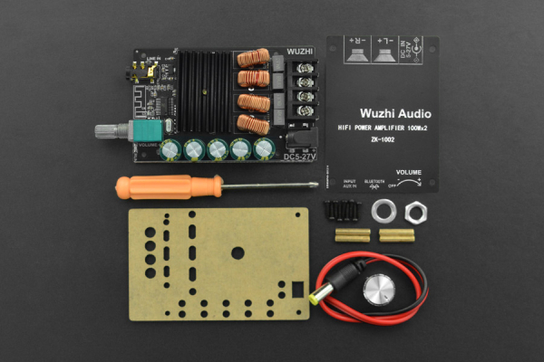 HIFI Digital Bluetooth Amplifier, 100W*2, AUX+BT 5.0, Stereo, 5-27V