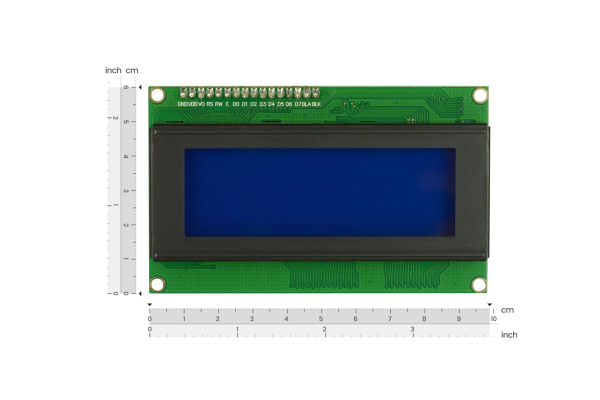 Arduino LCD Display Module I2C 20x4, Blue Backlight, Adjustable Contrast