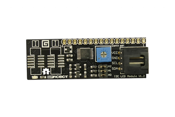 I2C LCD Backpack, Gadgeteer, LCD160X, 5V, Adjustable Contrast