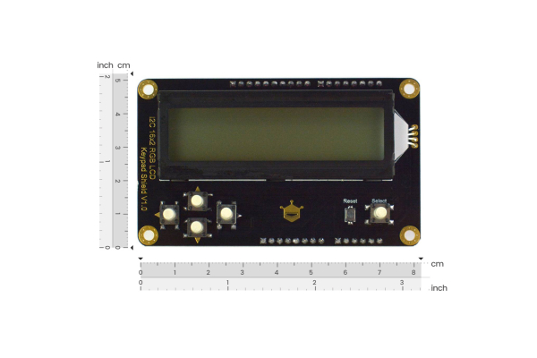 I2C RGB Backlight LCD Display, 16x2, for Arduino, Black Text