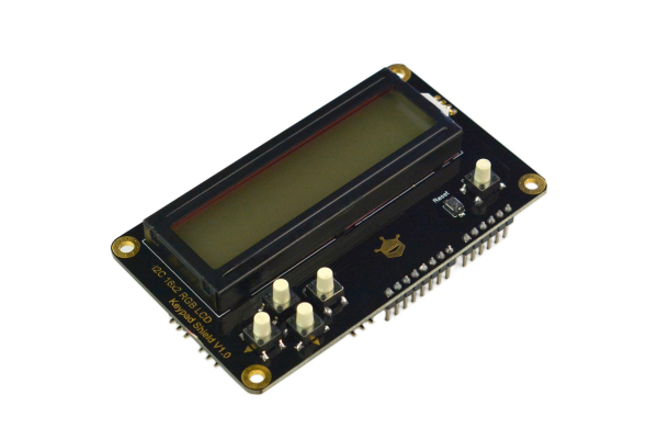 I2C RGB Backlight LCD Display, 16x2, for Arduino, Black Text