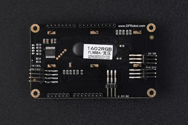 I2C RGB Backlight LCD Display, 16x2, for Arduino, Black Text