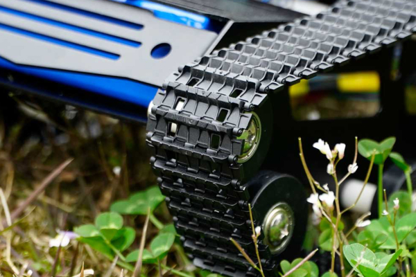 Tracked Chassis InchYuewalkerInch (Black), High-Power Motors, Aluminium