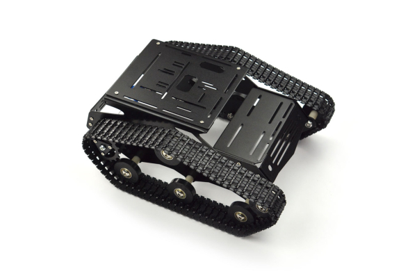 Tracked Chassis InchYuewalkerInch (Black), High-Power Motors, Aluminium