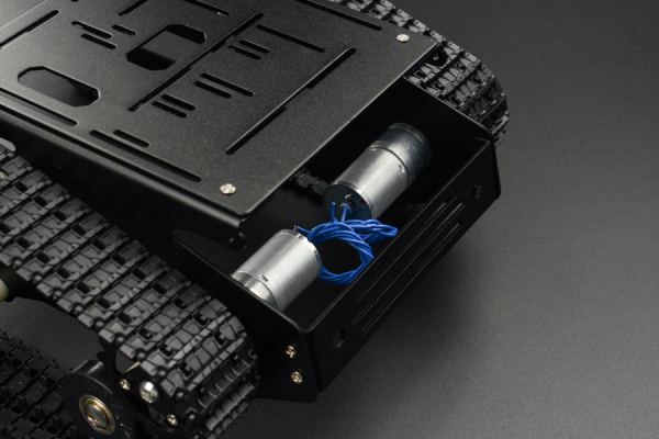 Tracked Chassis InchYuewalkerInch (Black), High-Power Motors, Aluminium