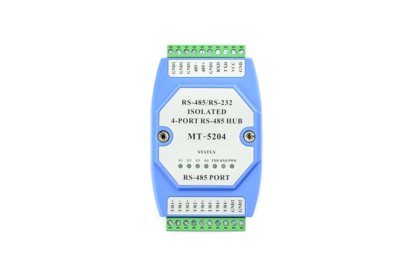 RS485 Opto-Isolated Hub, 4-Port, 2500V Isolation, 115.2Kbps