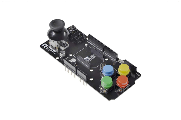 Arduino Input Shield, Dual Axis Joystick, 4 Colored Buttons