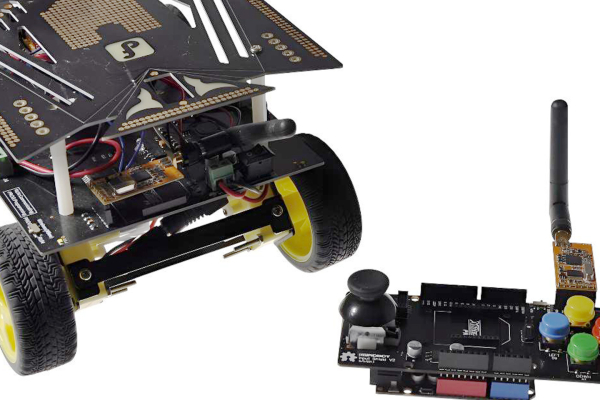 Arduino Input Shield, Dual Axis Joystick, 4 Colored Buttons