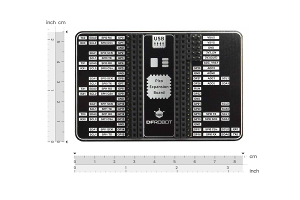 IO Expansion Board, Raspberry Pi Pico, No Soldering, Clear Labels