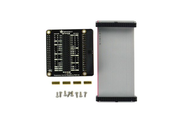 IO Expansion Hat for Raspberry Pi 3/4/400, Detailed Pinout, 40PIN Cable