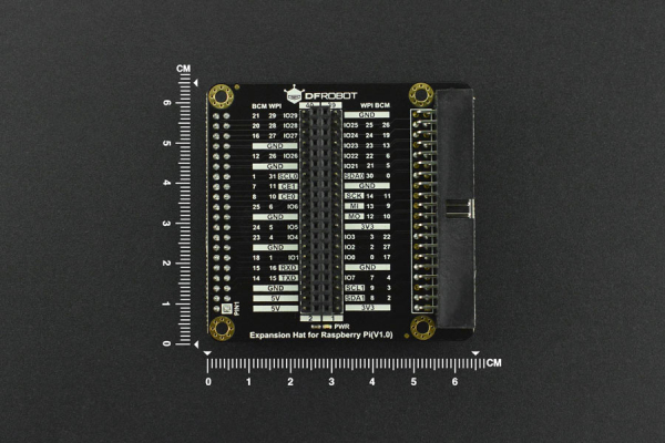 IO Expansion Hat for Raspberry Pi 3/4/400, Detailed Pinout, 40PIN Cable