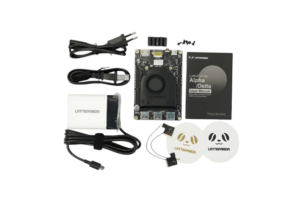 LattePanda 2 Alpha 864s, Win10 Pro activated, med Case, Streaming Cable, Touch Display