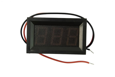 LED Voltage Meter, Red, 3-30V, 1% Accuracy