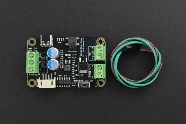 Light & Motor Driver V1.0, 5V-24V, 10A, Python/PC/UART Control