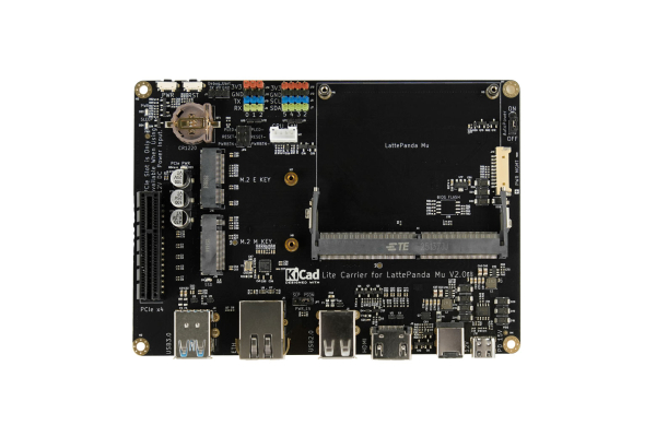 Lite Carrier Board for LattePanda Mu Compute, USB 3.0, Ethernet, PCIe 3.0, M.2 M key, HDMI