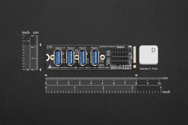M.2 M Key Expansion Board to PCIex4, Compatible with LattePanda Sigma