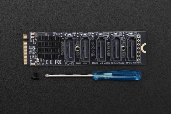 M.2 M Key Expansion Board, SATA3.0, Compatible with LattePanda Sigma