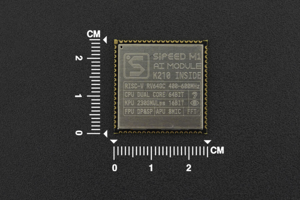 AI+lOT Module K210 M1, Dual-core 64bit, 8MB SRAM, 400MHz