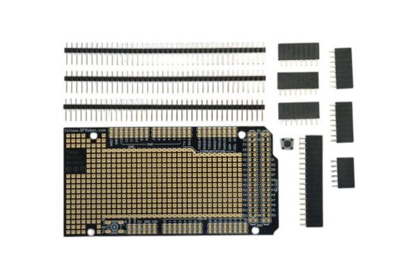Prototyping Shield Mega for Arduino Mega, Reset Button, GND/+5V Rails