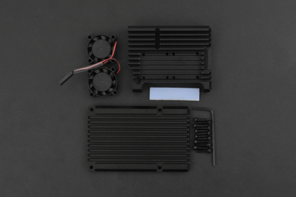 Metal Case 4B, Dual Fans, Open Design, Aluminum Alloy